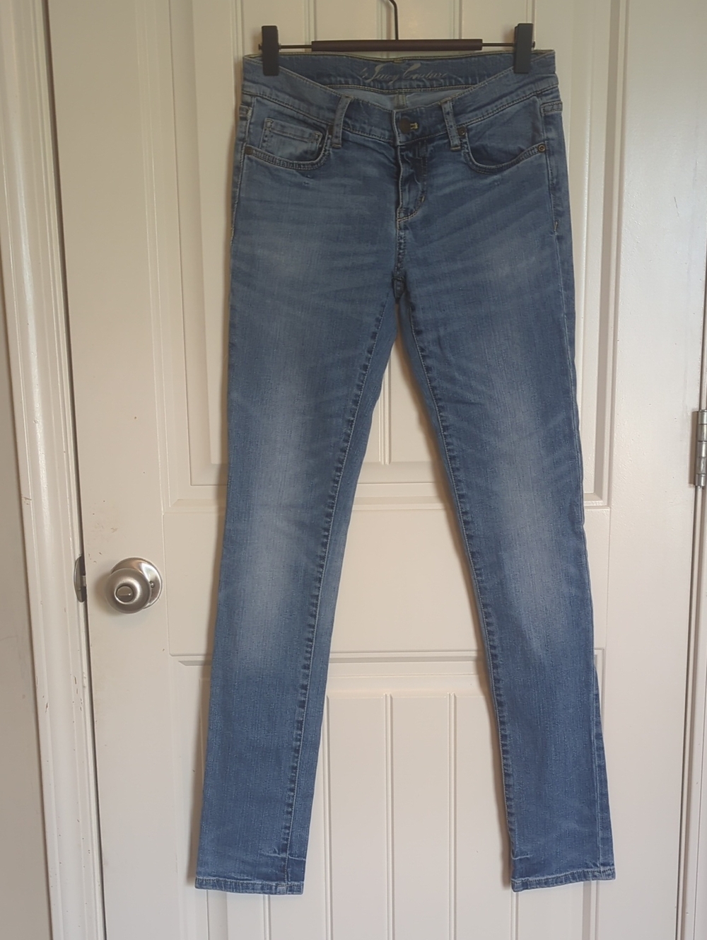 Juicy Couture Low Rise Blue Skinny Jeans Size 26 Y2K